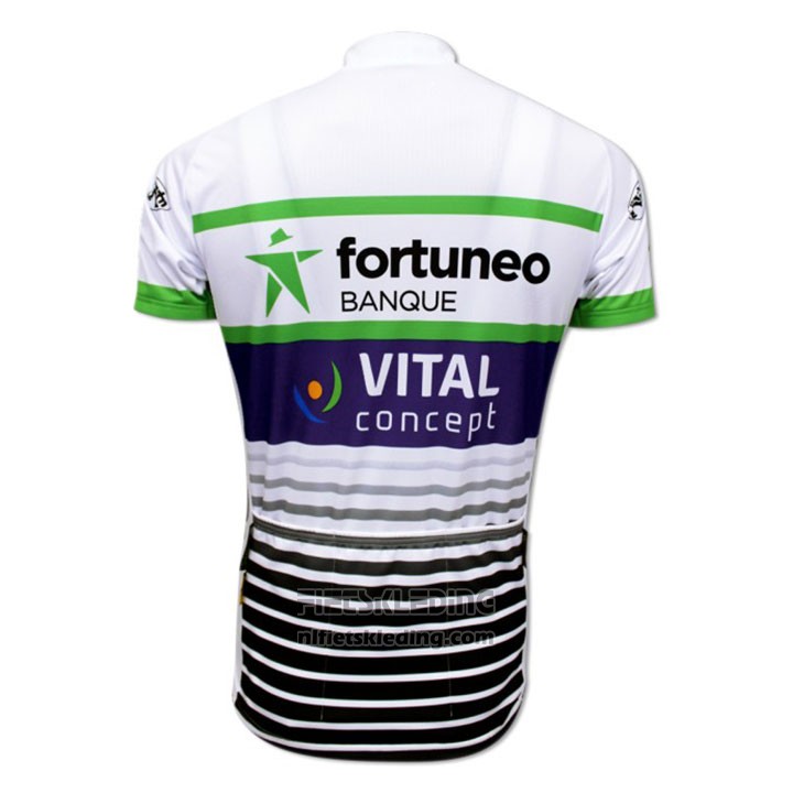 2017 Fietskleding Fortuneo Vital Concept Wit Korte Mouwen en Koersbroek